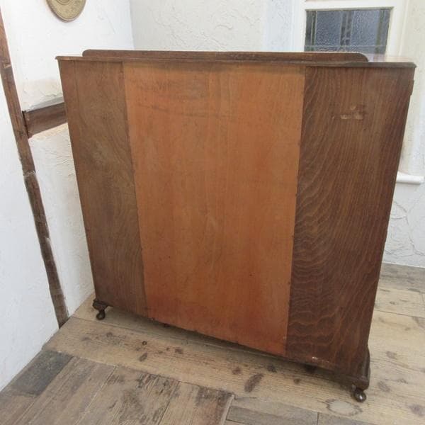 イギリス アンティーク 家具 サイドバイサイド ビューロー 飾り棚 6142e