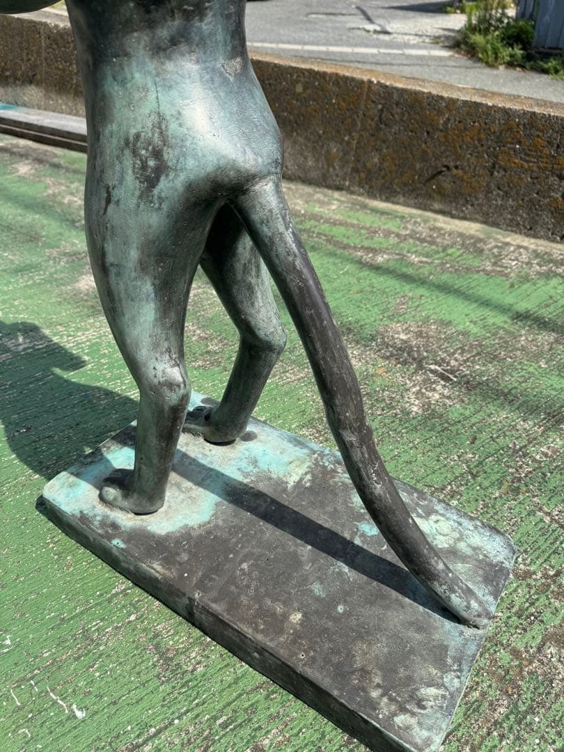 もちさん専用です。大きな猫のブロンズ像 高さ104cm アンティーク調 彫刻