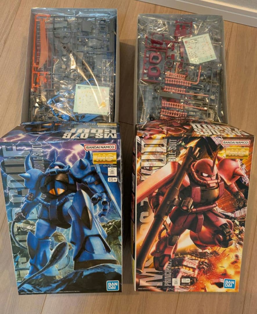 【未組立】MG1/100シャア専用ザクVer2.0 グフVer2.0まとめ売り