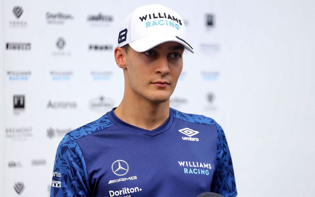 F1 ウィリアムズFW44 ジョージラッセル直筆サイン入り 1/43