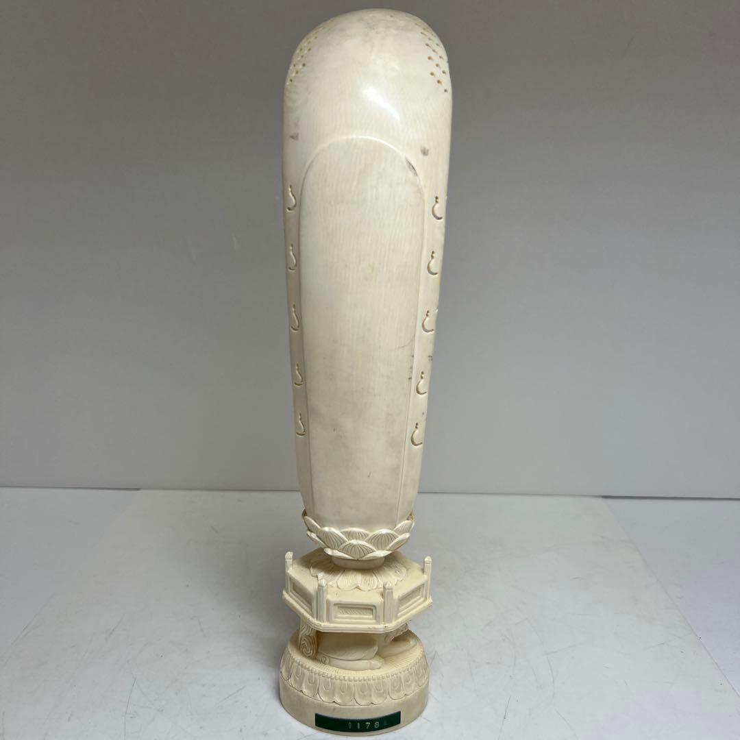 極上和彫在銘観音　626g/29.5㎝　東Y8-0123☆2Fトトル