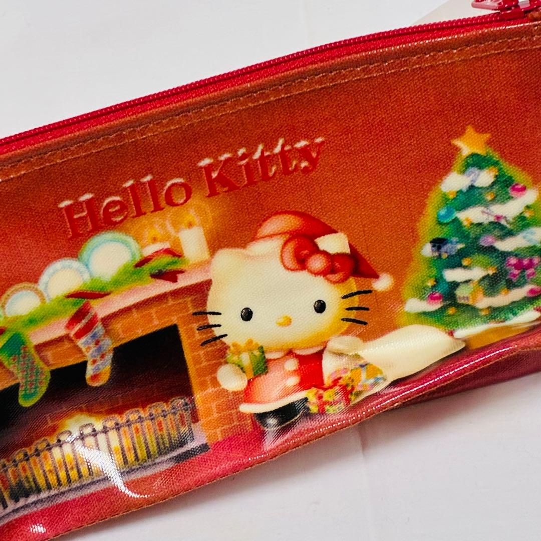 ハローキティ　クリスマス　ポーチ　平成レトロ　キティ　ペンケース 2002年製