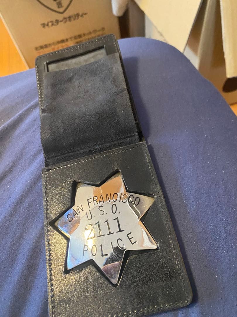 米製ポリスバッジ レプリカ 手帳型ケース付SAN FRANCISCO USO