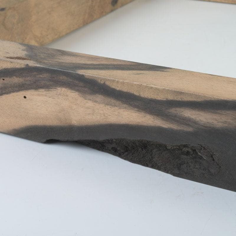 茶道具　天然木　黒柿製　四方炉縁　二点まとめて　V　9862A