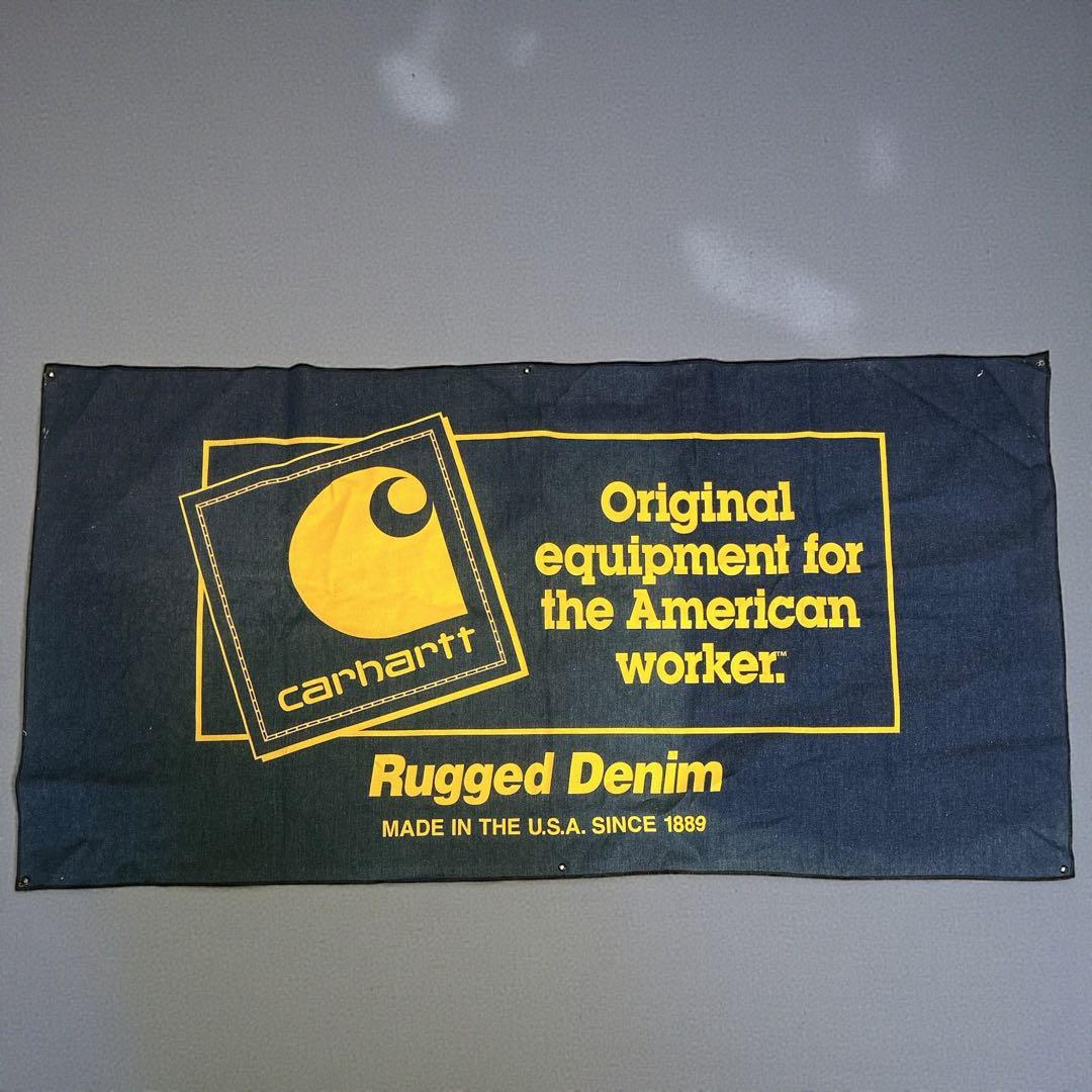 ヴィンテージ カーハート デニムバナー タペストリー 壁掛け