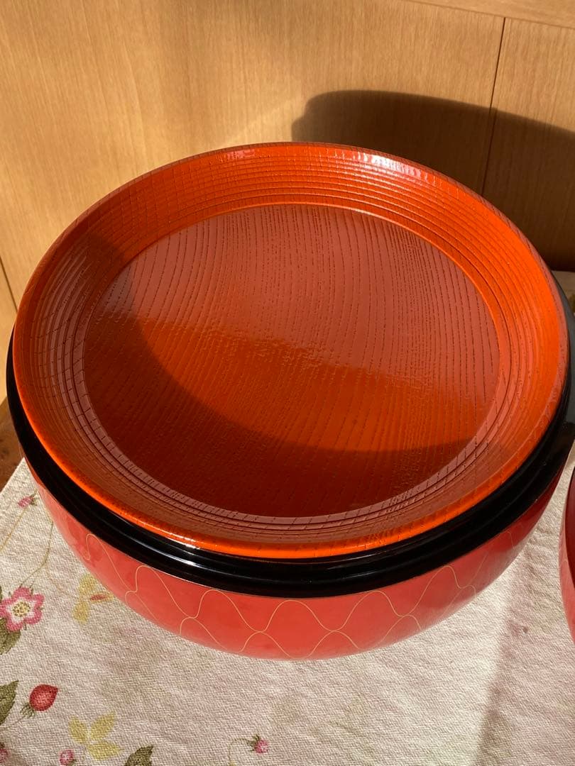 ¥13,900からお値下げ中　 茶道具　朱網目喰籠　菓子器