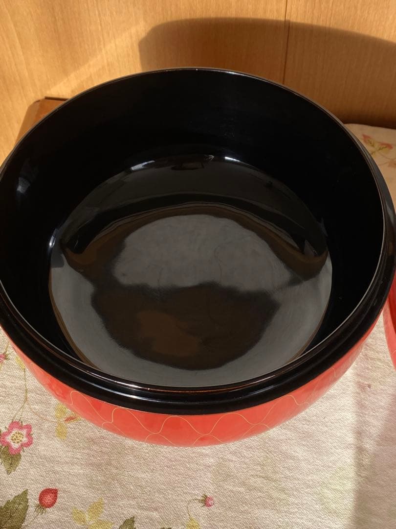 ¥13,900からお値下げ中　 茶道具　朱網目喰籠　菓子器