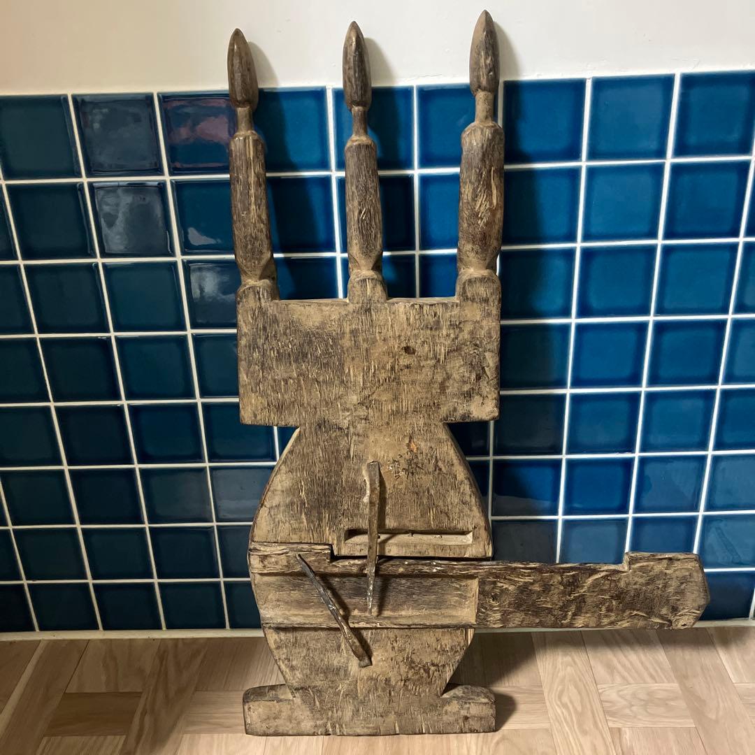 マリ　ドゴン族　木製ドアロック