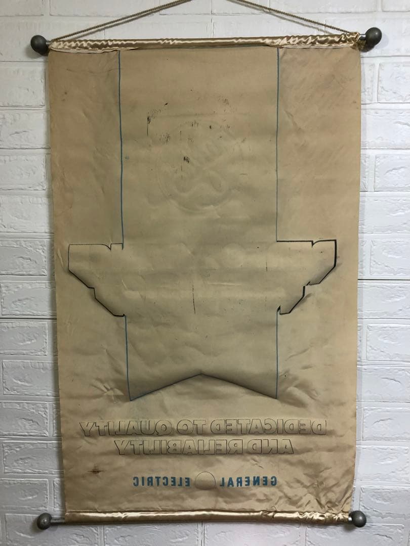 ゼネラルエレクトリック　ビンテージバナー　サイン　看板　大型