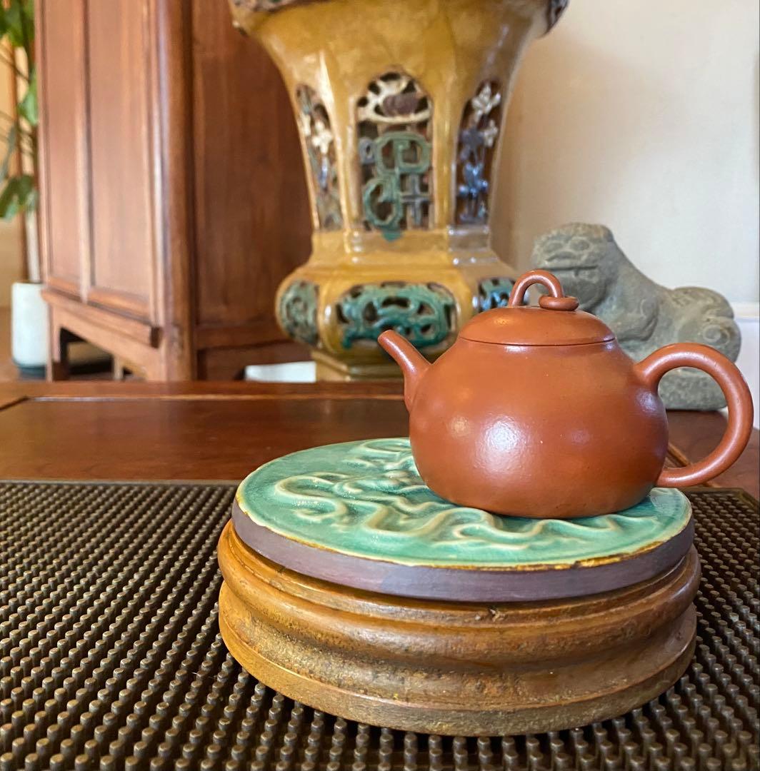 中国青磁タイル　龍・玉　鑑賞台座　　２点セット ヴィンテージ　レア 台湾茶器