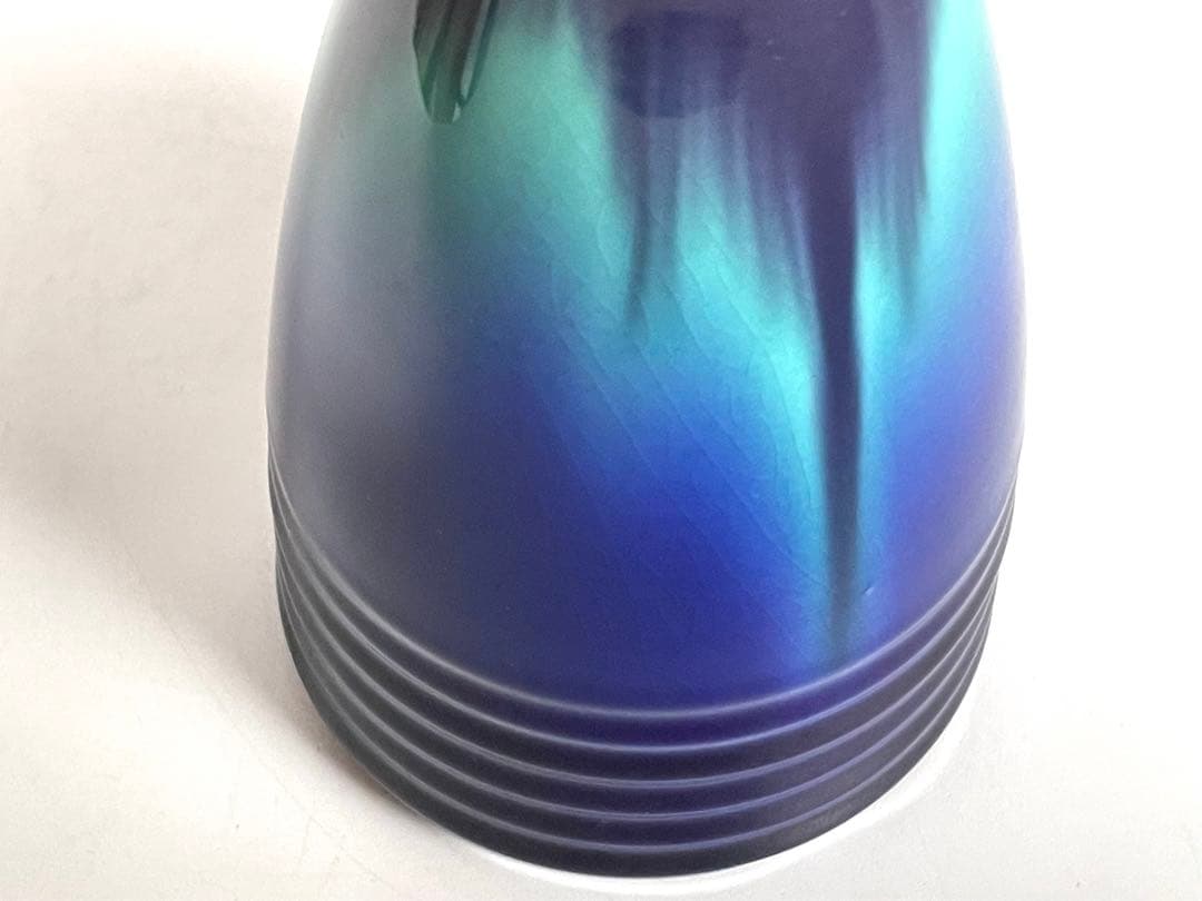 陶芸家　人間国宝　徳田八十吉　徳利　酒器　一輪挿し　金銘　箱なし　九谷焼