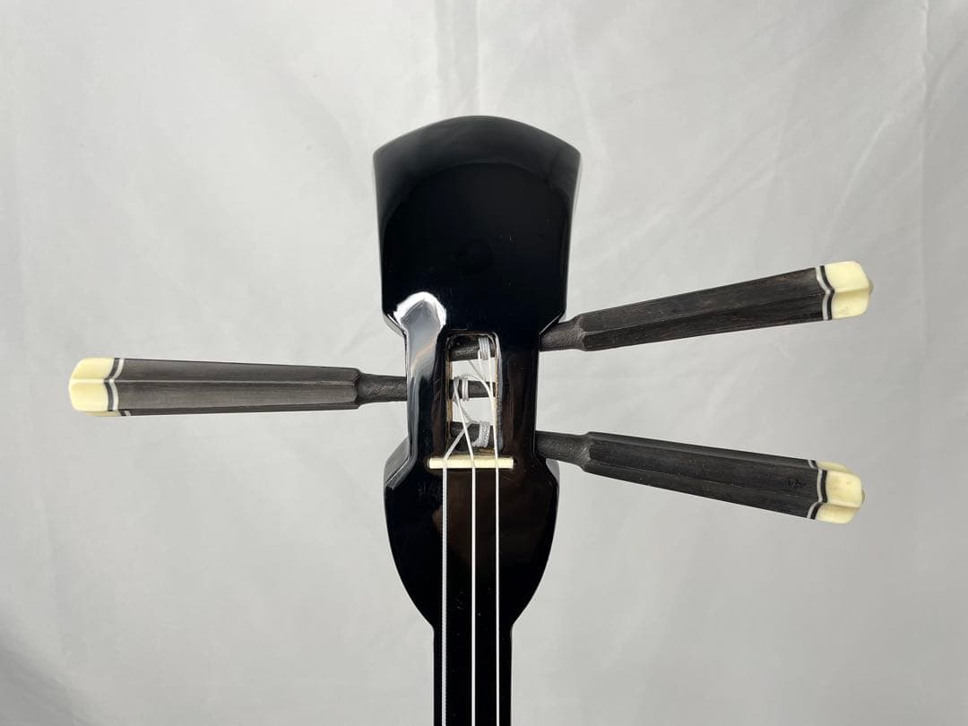 沖縄三線 ビンテージ人工皮 樫木棹