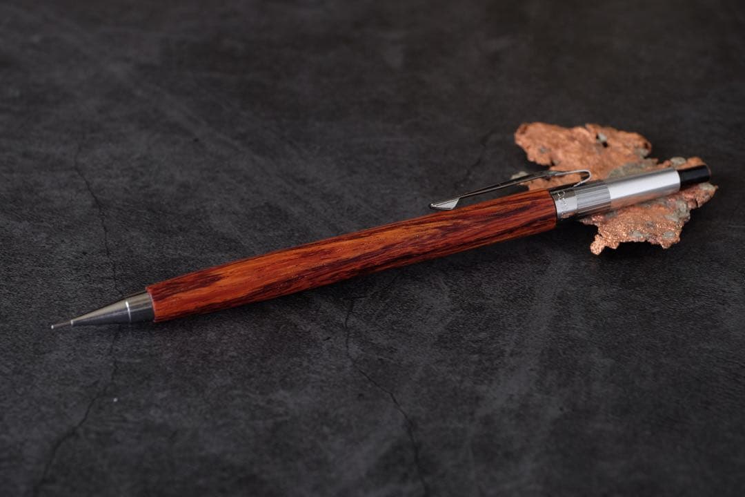 PG5木軸カスタム0208　高村杢工房製図用シャープペンシル チューリップウッド