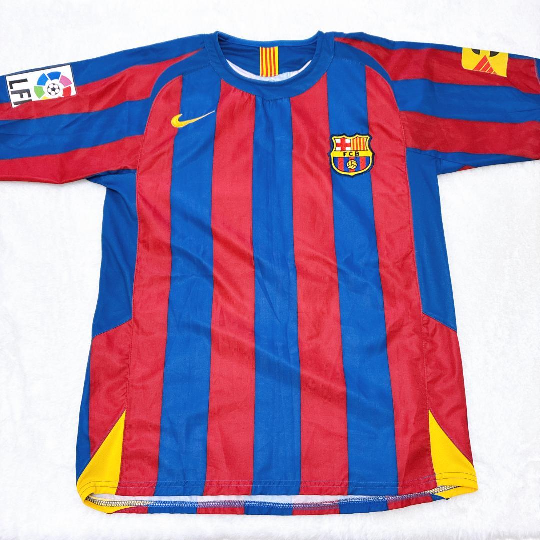 NIKE バルセロナ ユニフォーム プジョル 5番 M 長袖 バルサ FCB
