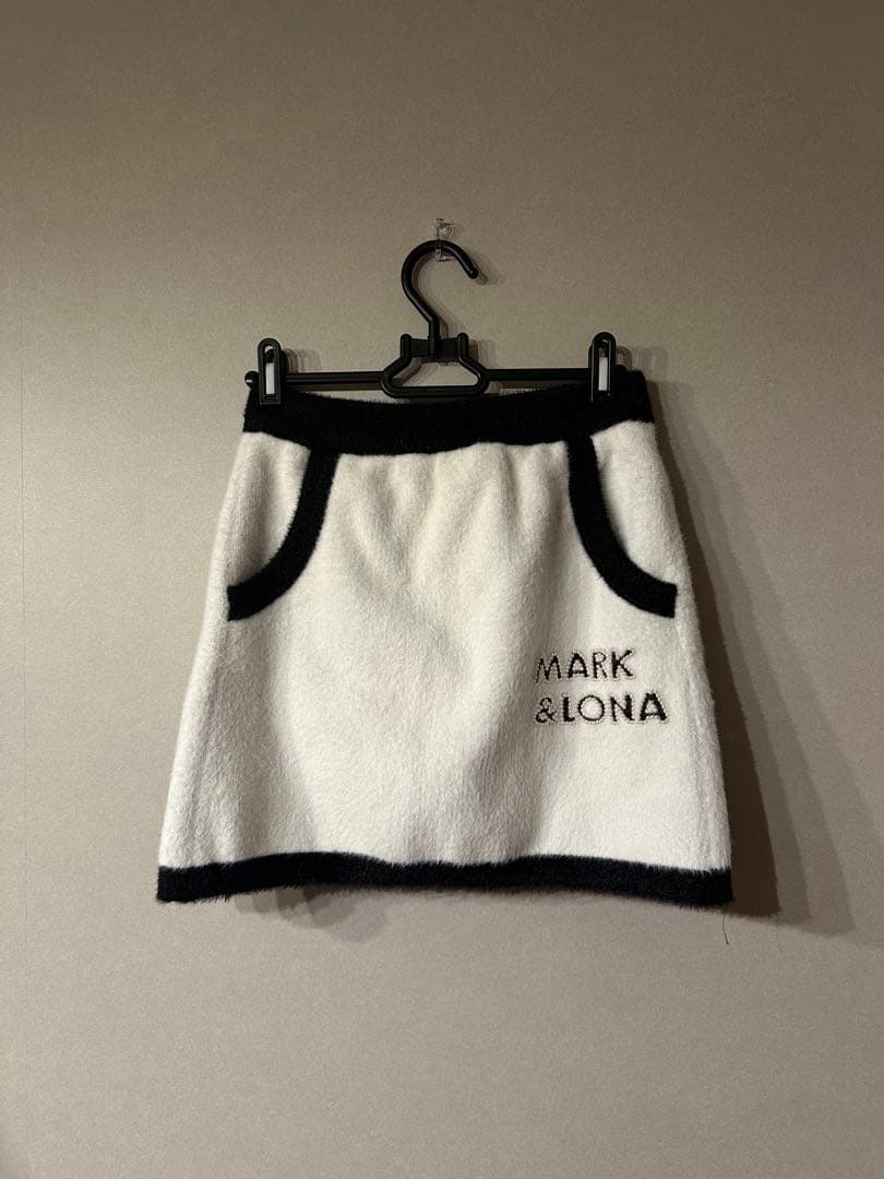 ロゴジャガード×パール バイカラー プルオーバーニット セットアップ