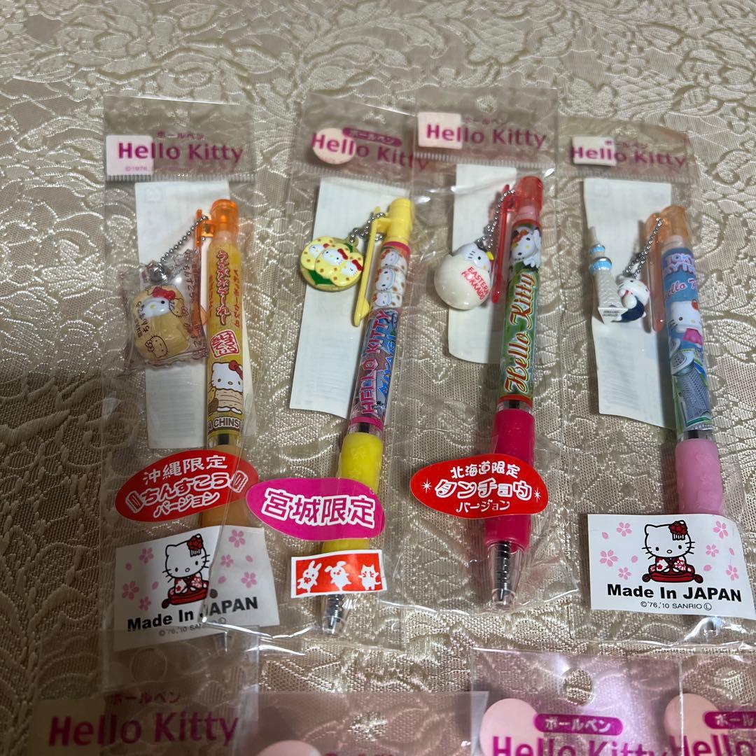新品未使用　Hello Kitty ボールペン8本　ご当地キティー