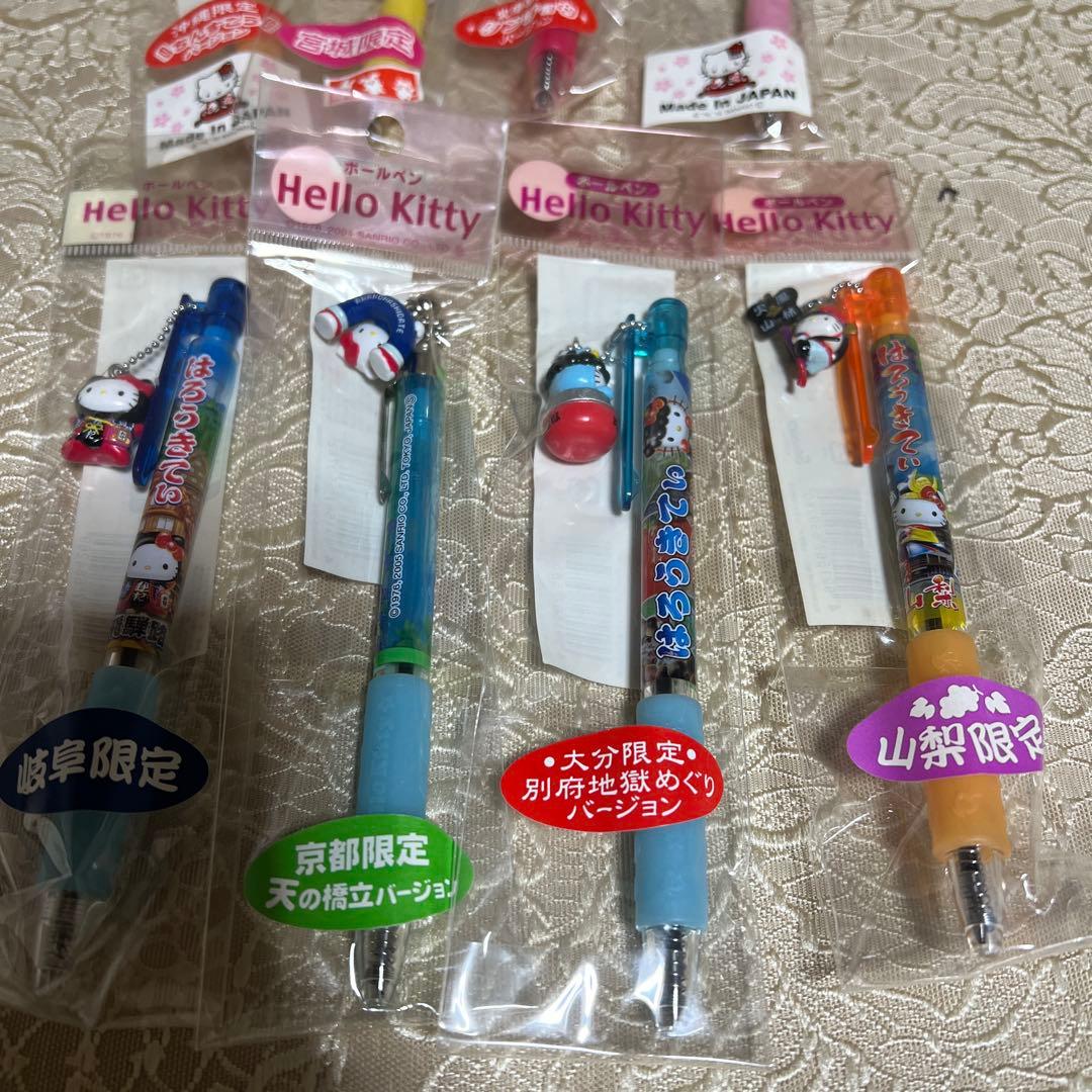 新品未使用　Hello Kitty ボールペン8本　ご当地キティー