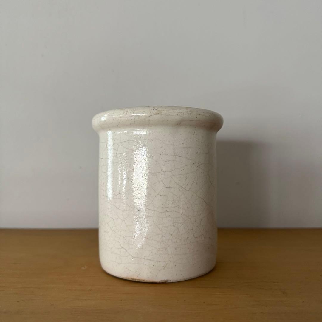 南フランス 19世紀 白錫釉ポット 民藝 古道具 アンティーク 骨董 古物