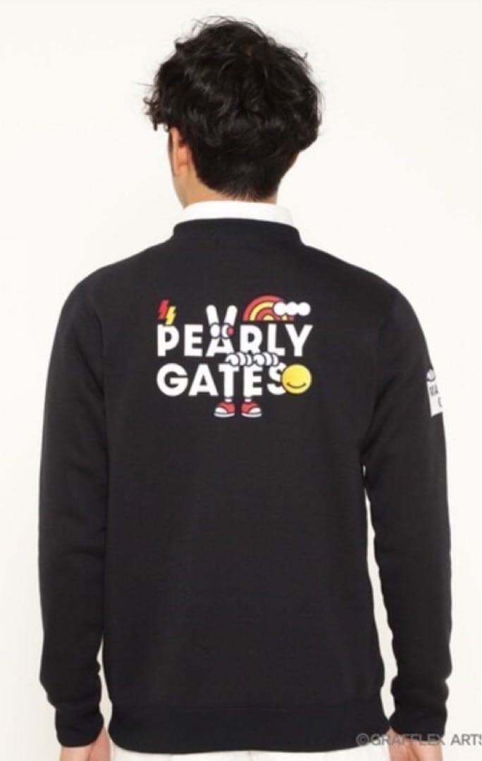 新品 正規品 パーリーゲイツ どうしちゃったPGスウェット サイズ 紺 4 M