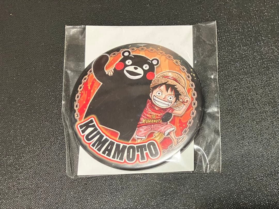 ワンピース 缶バッジ ルフィ&くまモン