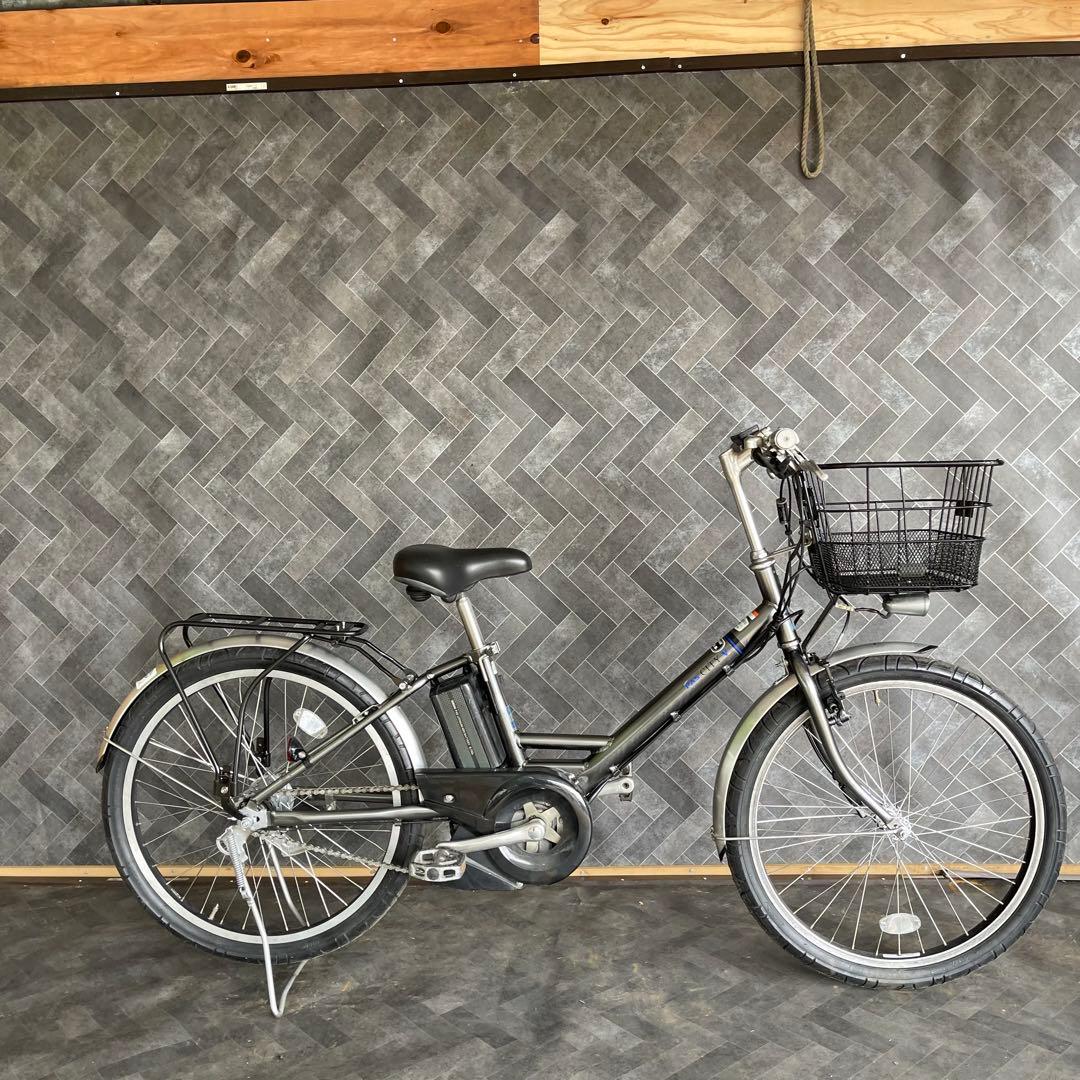 ヤマハPAS CITY V電動アシスト自転車 グレー 24インチ バスケット付き