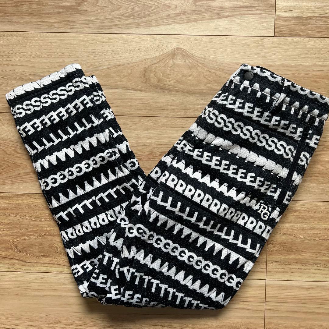 PEARLY GATES パーリーゲイツ　総柄　中綿入り　ゴルフパンツ　ロゴ