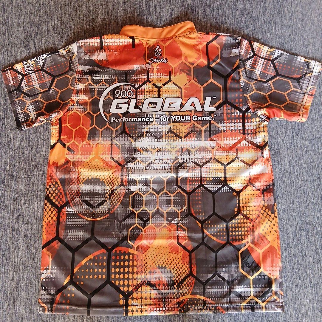 ✨新品✨GLOBAL900　Mサイズ　オレンジ　USA製　ボウリングウェア