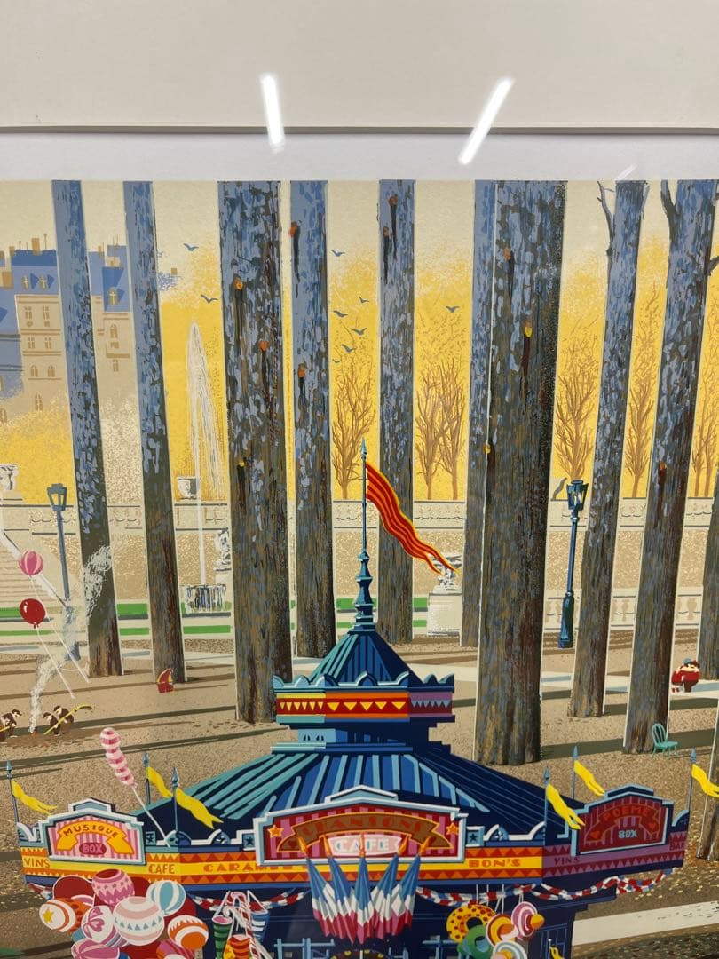 ヒロ・ヤマガタ　シルクスクリーン作品　アコーディオンプレイヤー