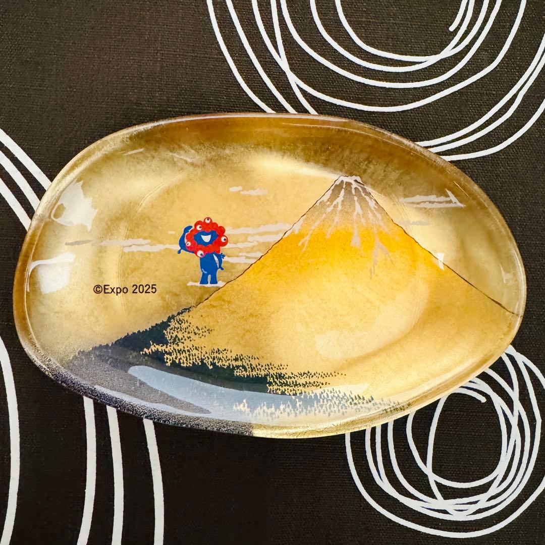 ミャクミャク 金箔 ガラストレー 凱風快晴(金) 箔名画 葛飾北斎 大阪関西万博