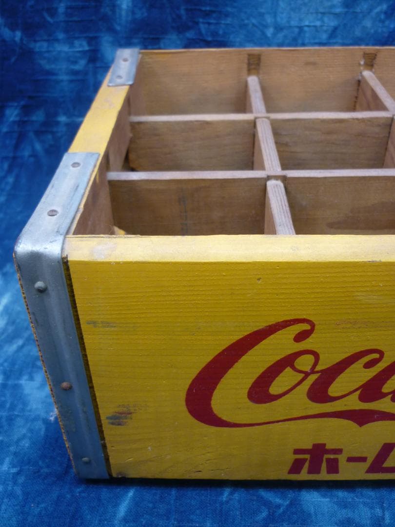 中古極美品 コカコーラ木箱 ホーム・サイズ 500ml瓶×12本 G16689
