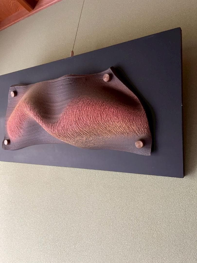 抽象的な陶板壁掛け彫刻 値下げしました