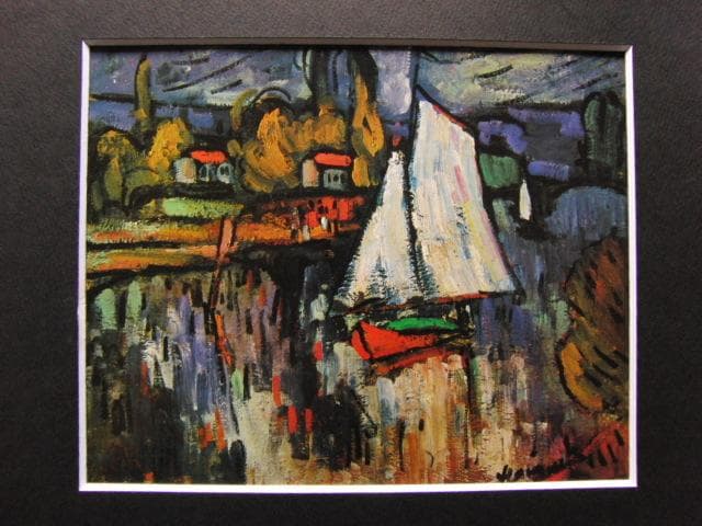 モーリス・ド・ヴラマンク、セーヌの眺め、希少な画集より、新品高級額装付