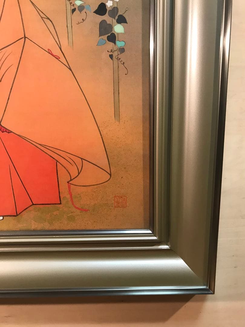 渡部侃　「半蔀」　日本画Ｆ１０号　落款・共シール有り