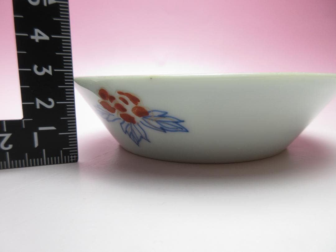 大明成化年製 銘 龍 鳳凰紋 小鉢 深皿 18客 TN110