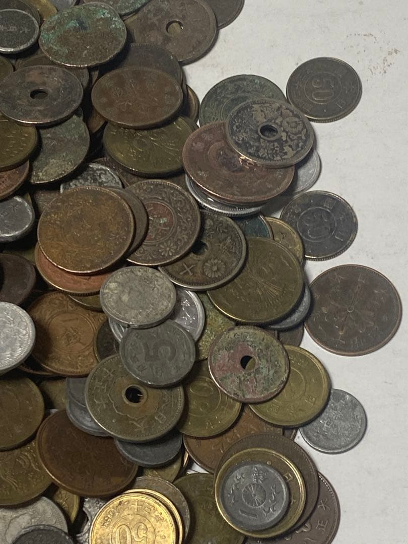 古銭 銅貨青銅貨黄銅貨ニッケル貨錫貨アルミ貨など大量 3.8㎏ NO.62