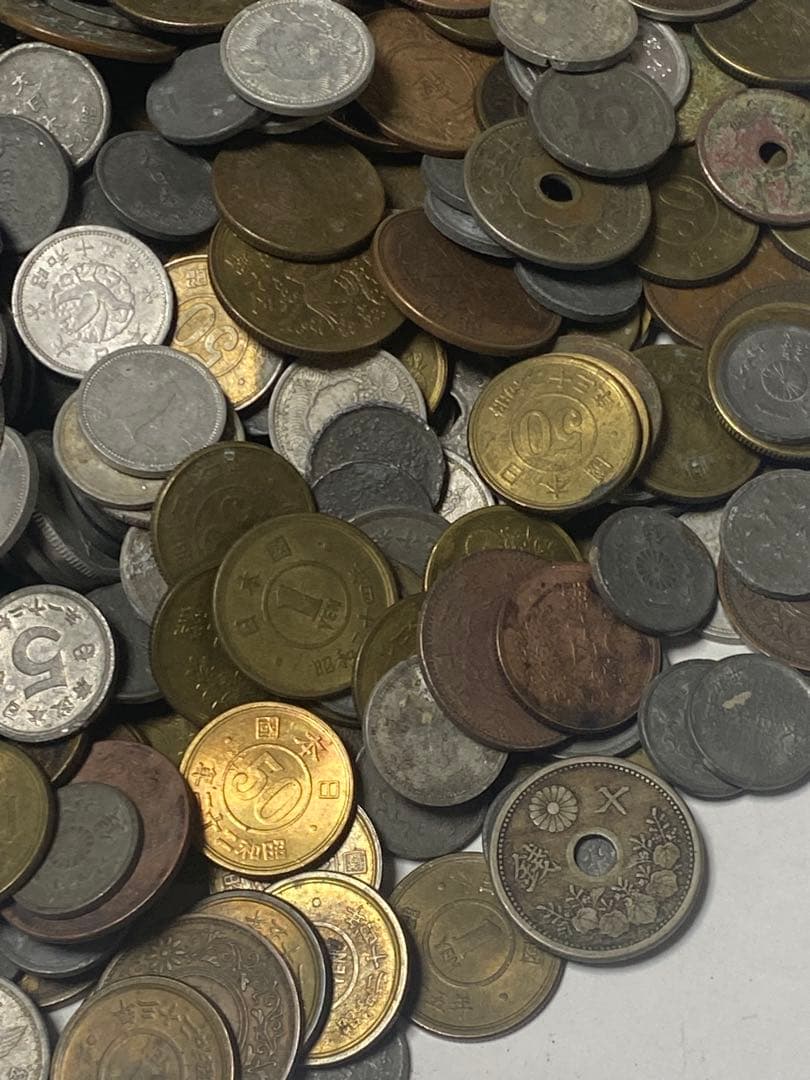 古銭 銅貨青銅貨黄銅貨ニッケル貨錫貨アルミ貨など大量 3.8㎏ NO.62