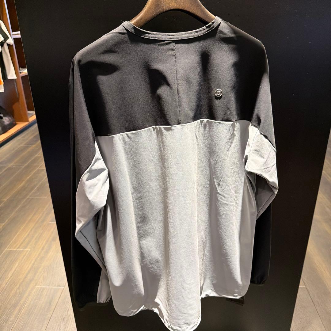 BRIEFING 長袖　ウインドブレーカーブラック/グレー