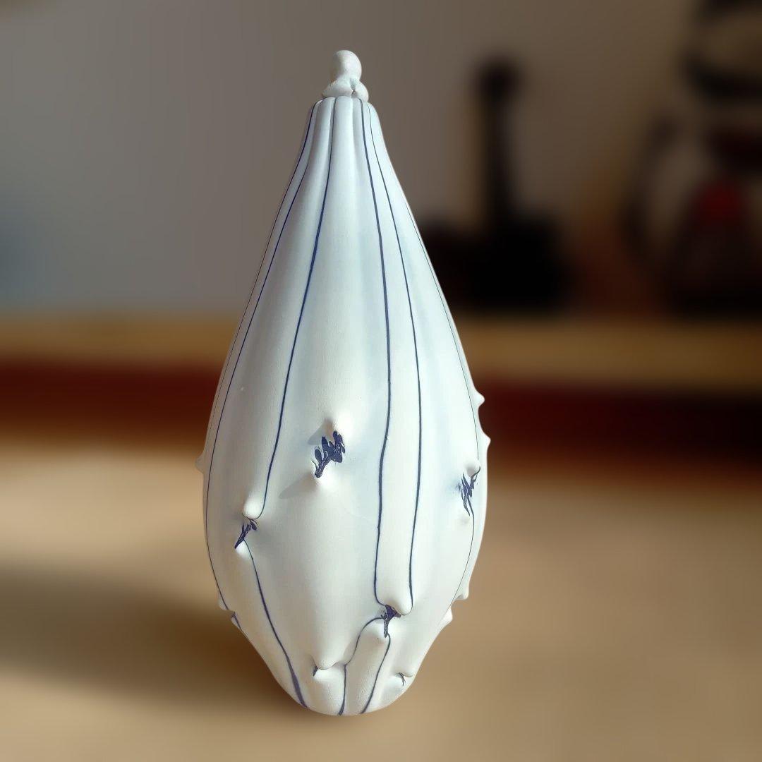 現代ガラス作家　富永一真　『～青の～』