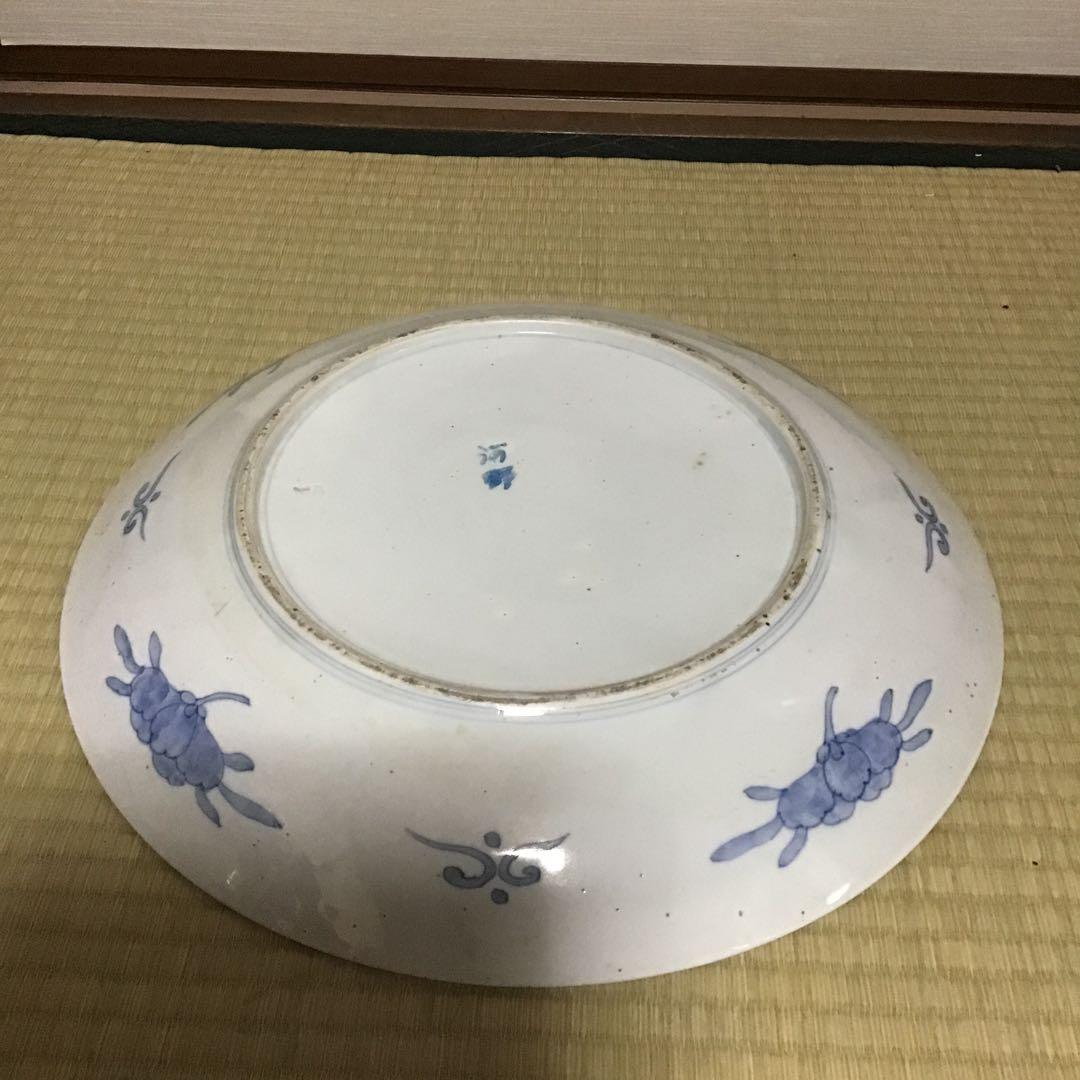 色絵古伊万里花鳥の図大皿