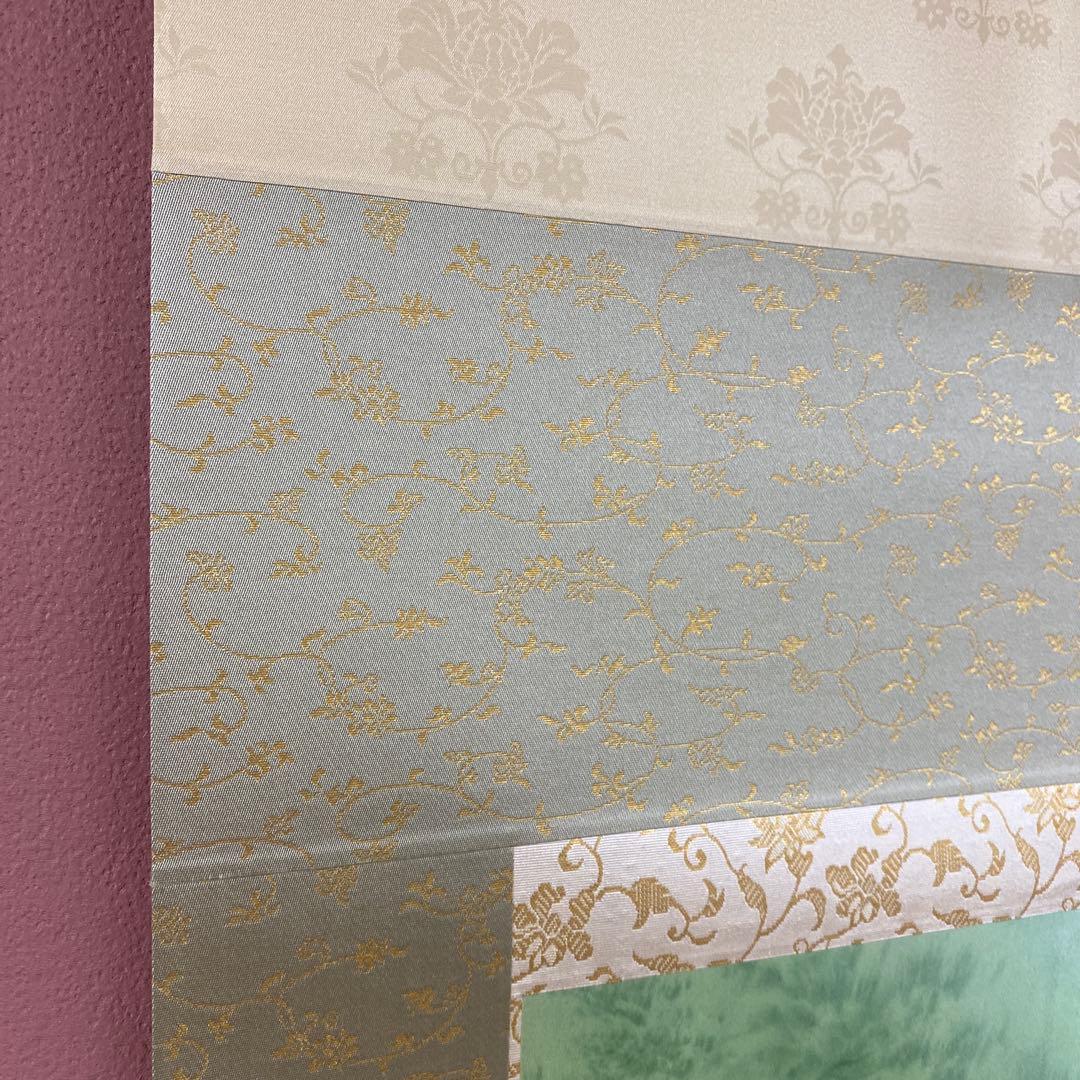 美品 掛け軸 中川幸彦作「奥入瀬」縁起物 共箱 美術年鑑掲載 太巻付 夏掛け