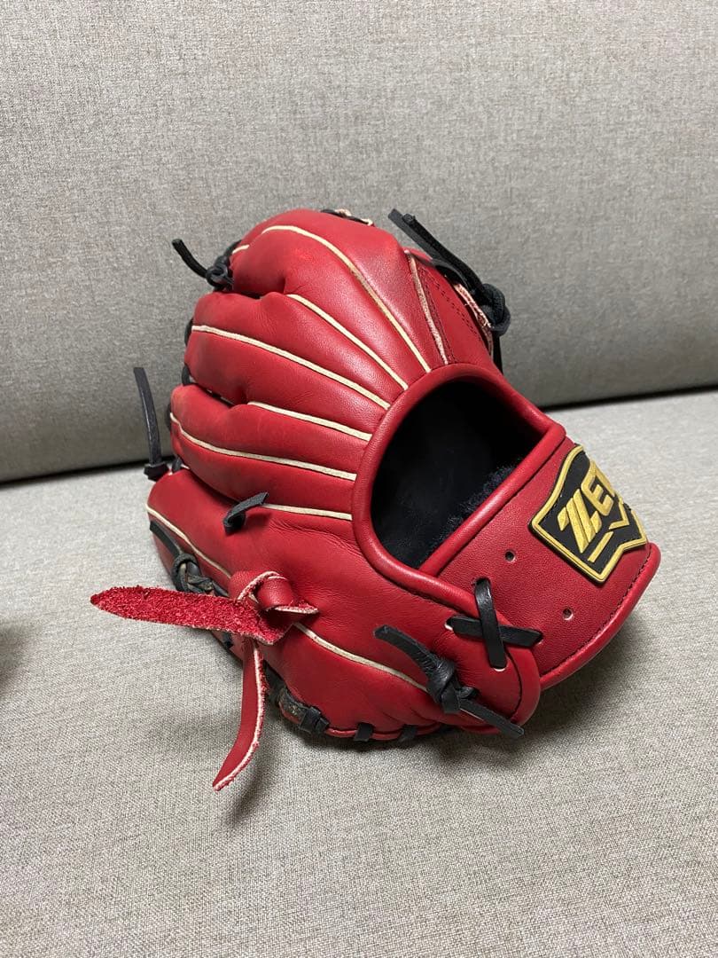 に*こ様 ZETT 軟式グローブ レッド