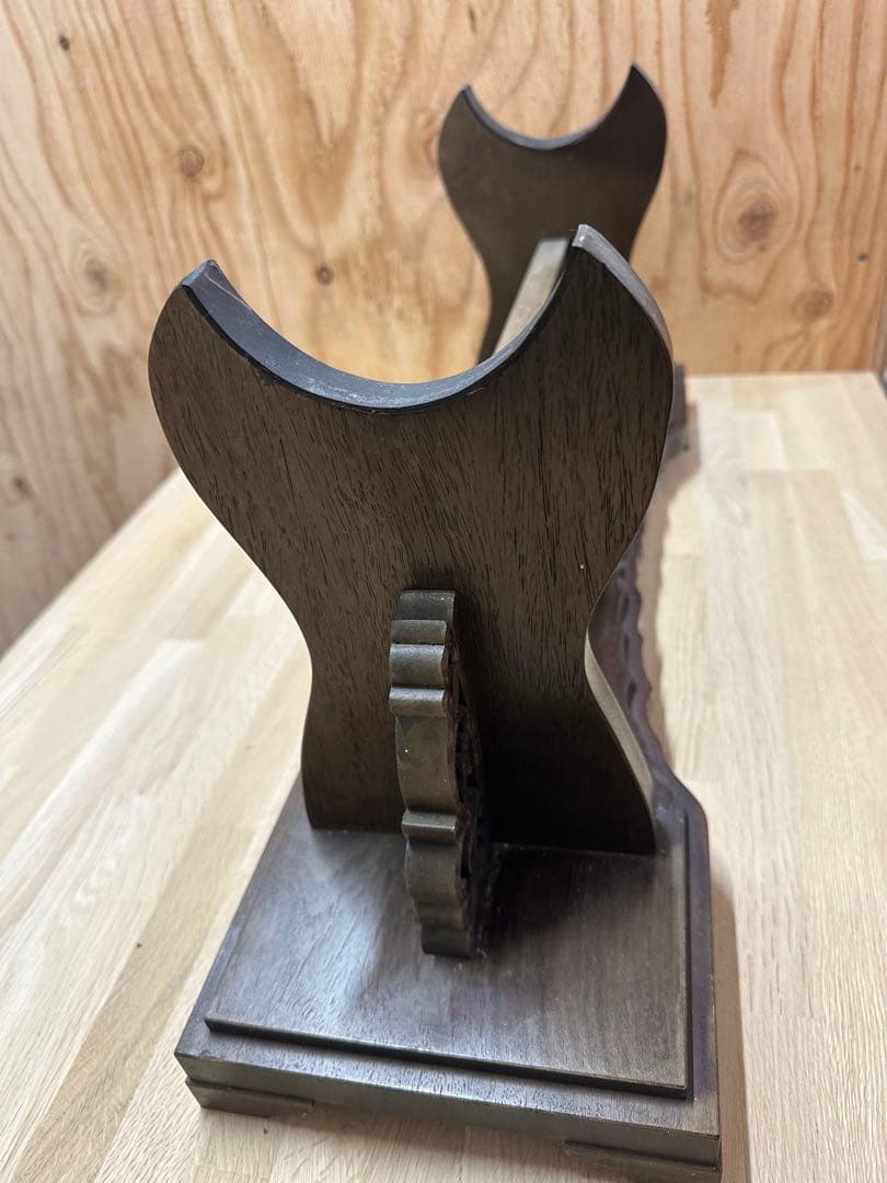 象牙台 木製 火縄銃 刀掛け 武具 日本刀 台 飾り台