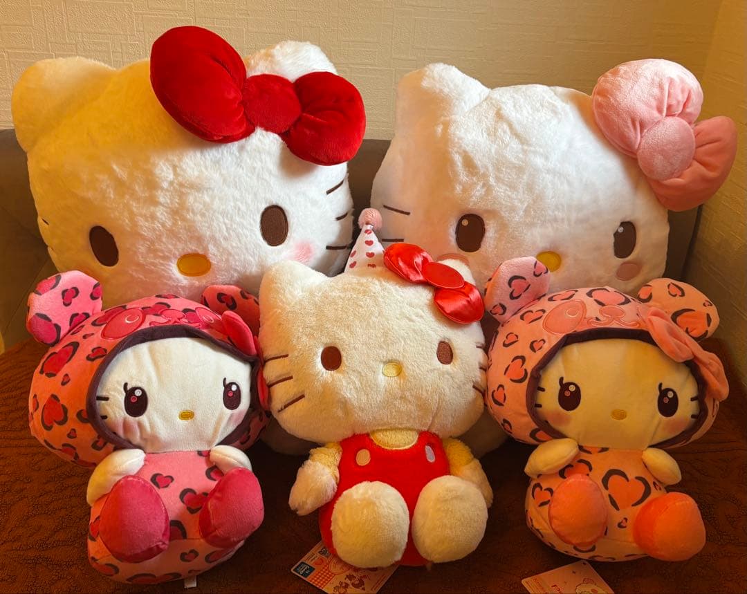 【圧縮なし】5体セット　ハローキティ ぬいぐるみ プライズ