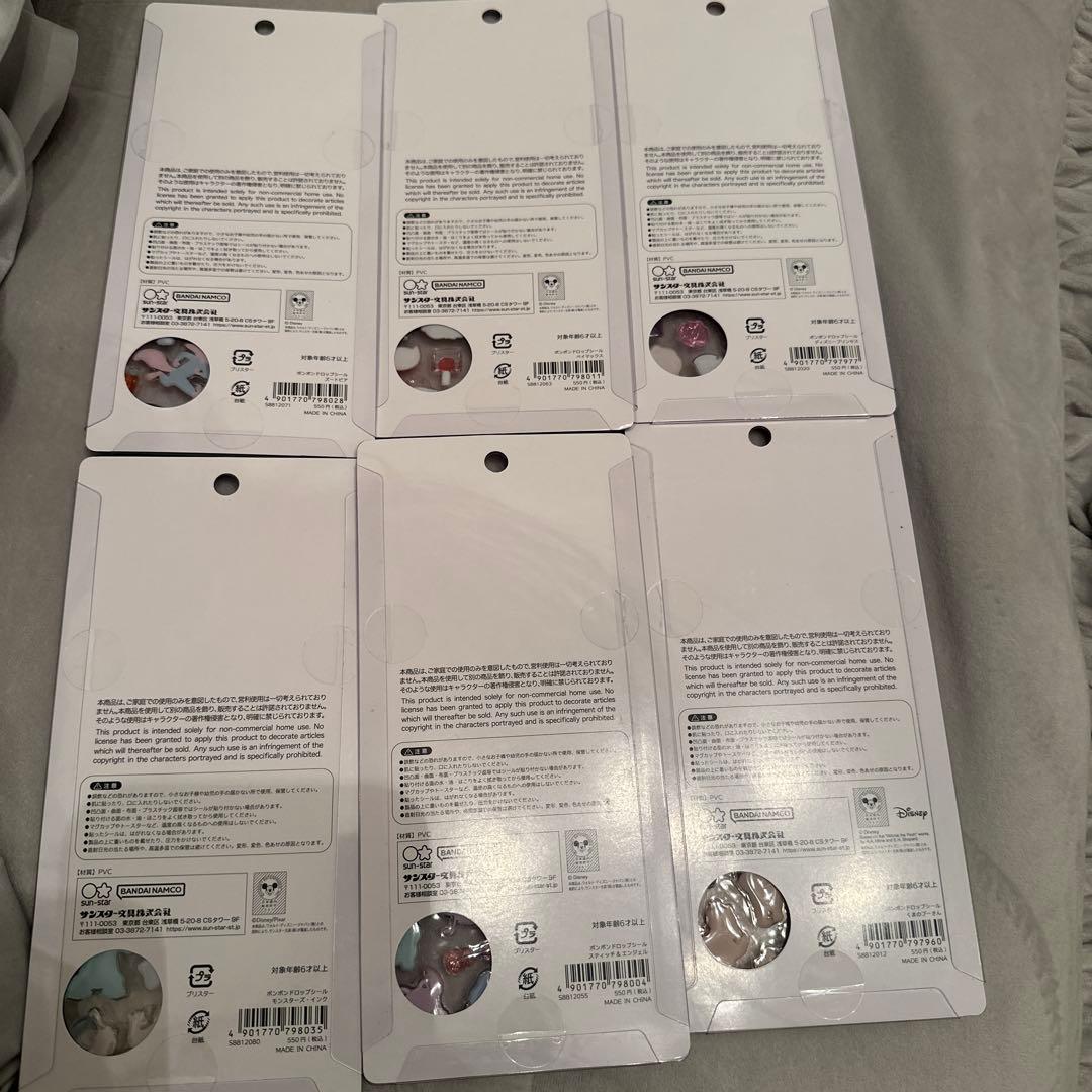 【正規品】ディズニーボンボンドロップシール　6枚セット