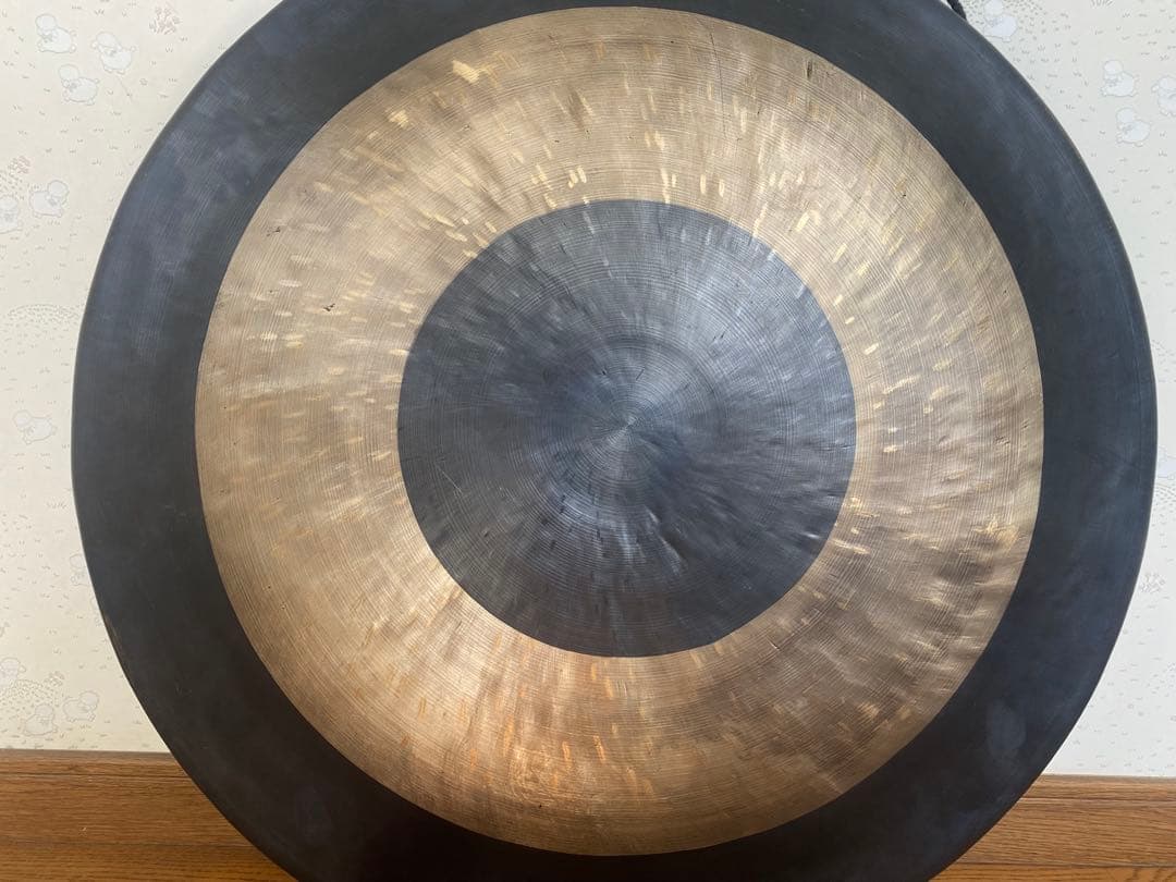 本場ゴング 直径約60cm 赤いマレット付き