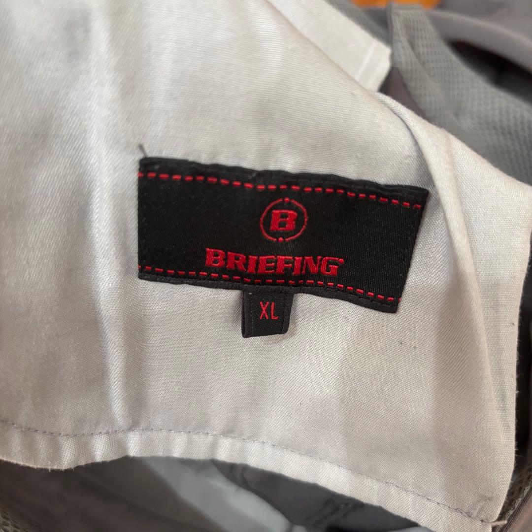 BRIEFING GOLF 3Dロゴセットアップグレー上メンズL 下XL