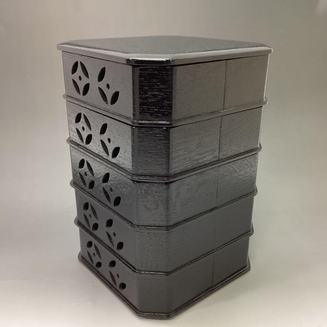 柿合　七宝透　縁高