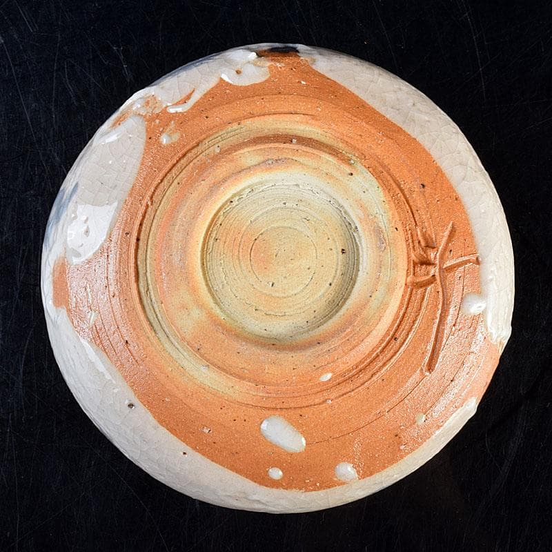 茶道具　人間国宝　荒川豊蔵作　志野茶碗　共箱　V　R7590