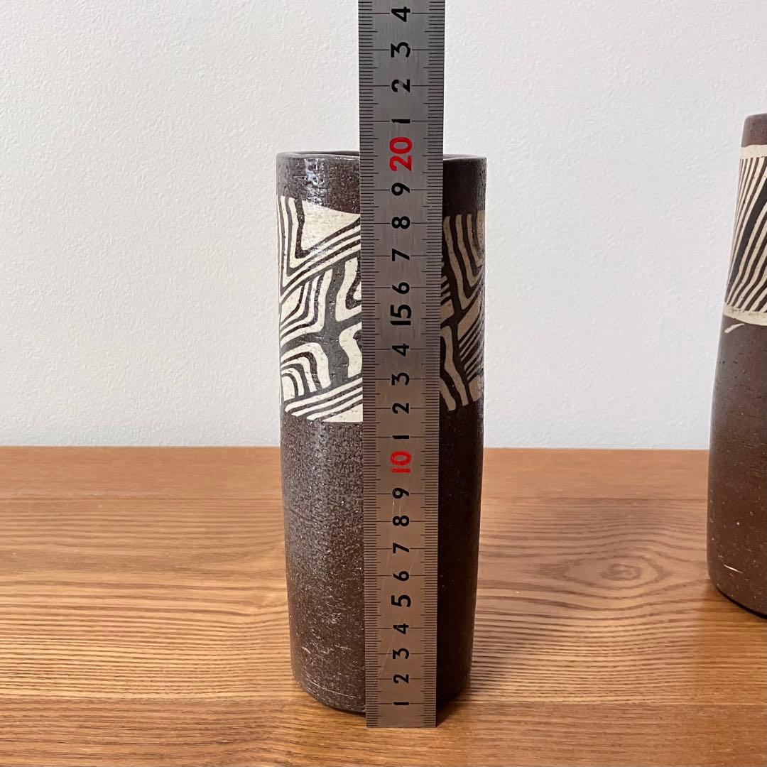 水野双鶴　水野達蔵　練込　花瓶　陶芸品