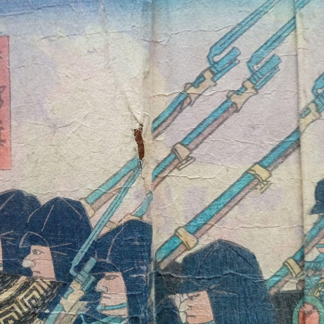 浮世絵 版画「調練歩行の図」